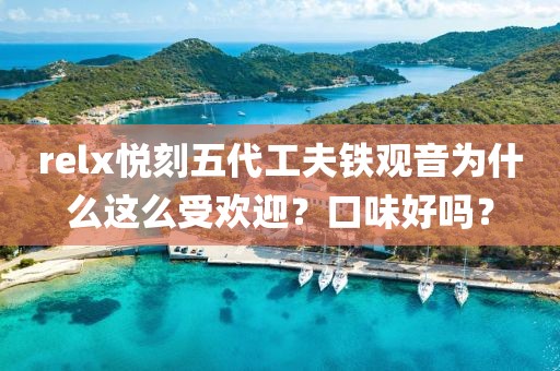 relx悦刻五代工夫铁观音为什么这么受欢迎？口味好吗？