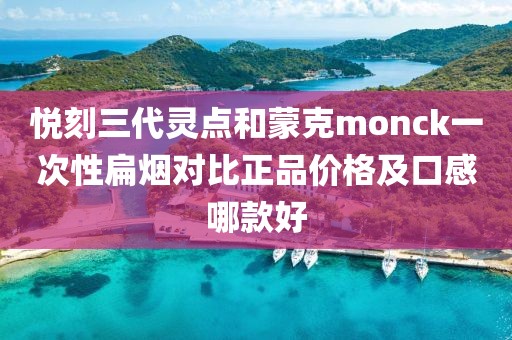 悦刻三代灵点和蒙克monck一次性扁烟对比正品价格及口感哪款好